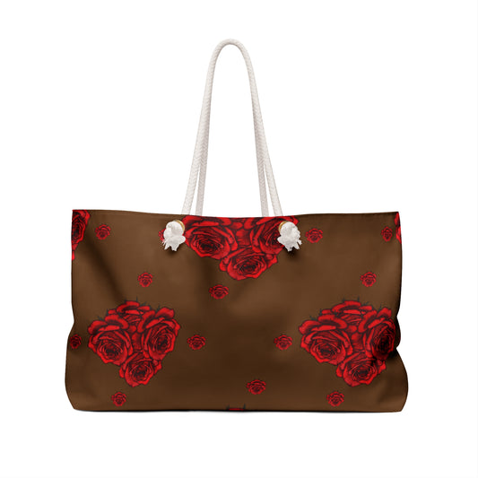 V3 of Rose Floral Weekender Bag - "Making Moves" Travel Tote