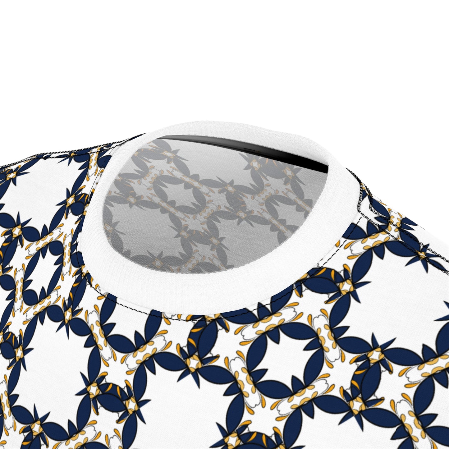 Geometrical Print Unisex Tee - Nature-Inspired Cut & Sew T-Shirt