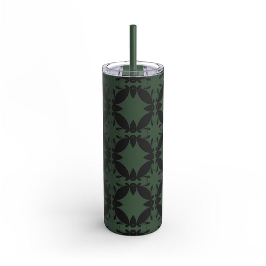 Elegant Floral Matte Tumbler - 20oz Insulated Drinkware