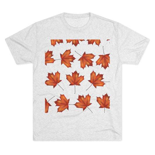 Autumn Maple Leaf Crew Tee | Cozy Fall Shirt, Unisex Fashion, Leafy Outfit, Seasonal Apparel, Thanksgiving Gift