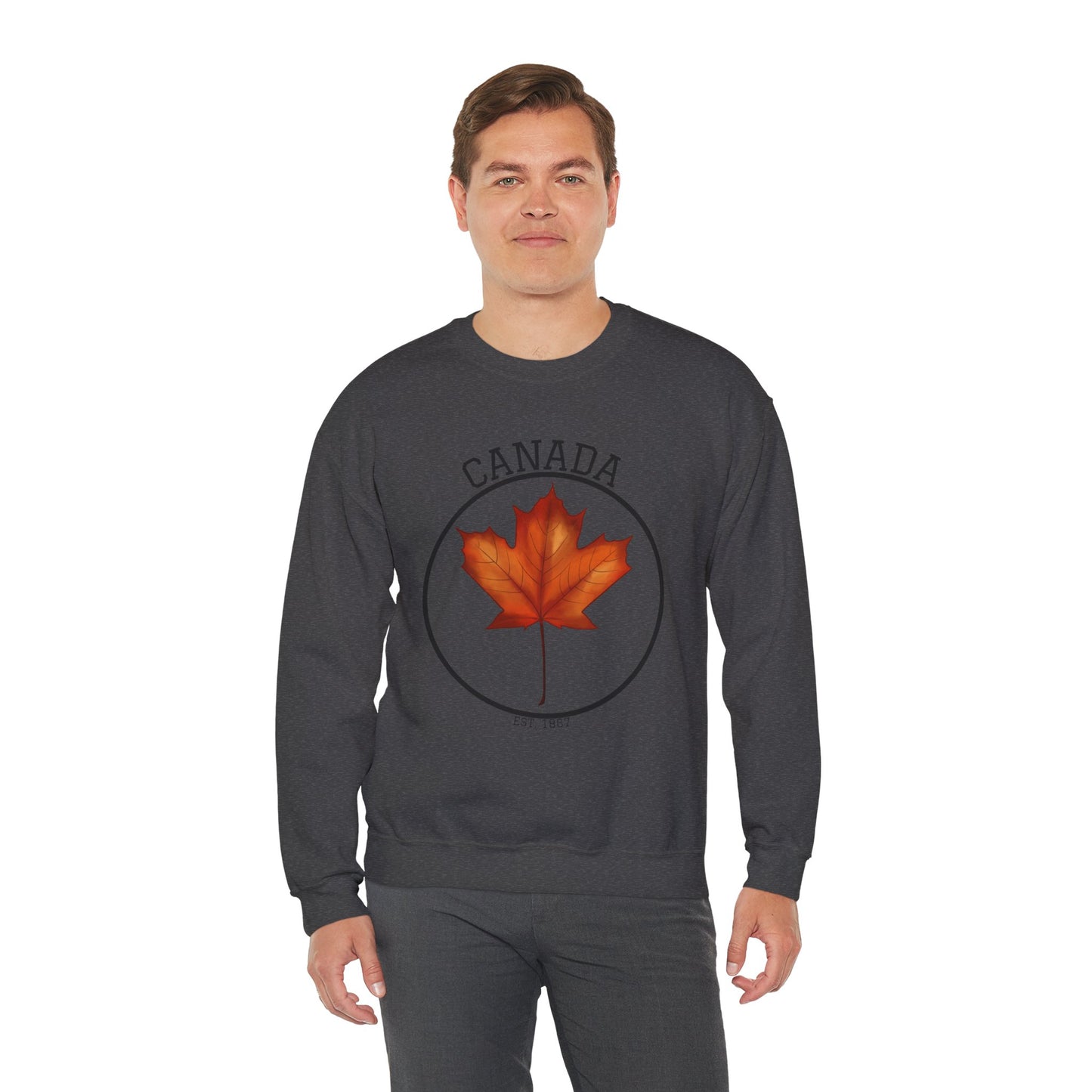 Canada Maple Leaf Crewneck Sweatshirt, Cozy Canadian Apparel, Gift for Canada Day, Fall Fashion, Unisex Sweater, Casual Wear