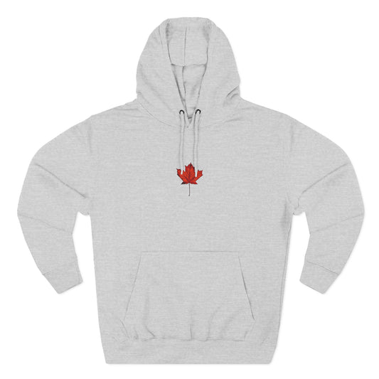 Cozy Fleece Hoodie with Canadian Maple Leaf, Perfect for Autumn, Winter Fashion, Casual Wear, Gift for Friends or Family