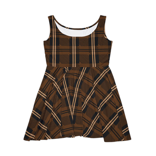 Plaid Women's Skater Dress - Chic AOP for Summer Outings
