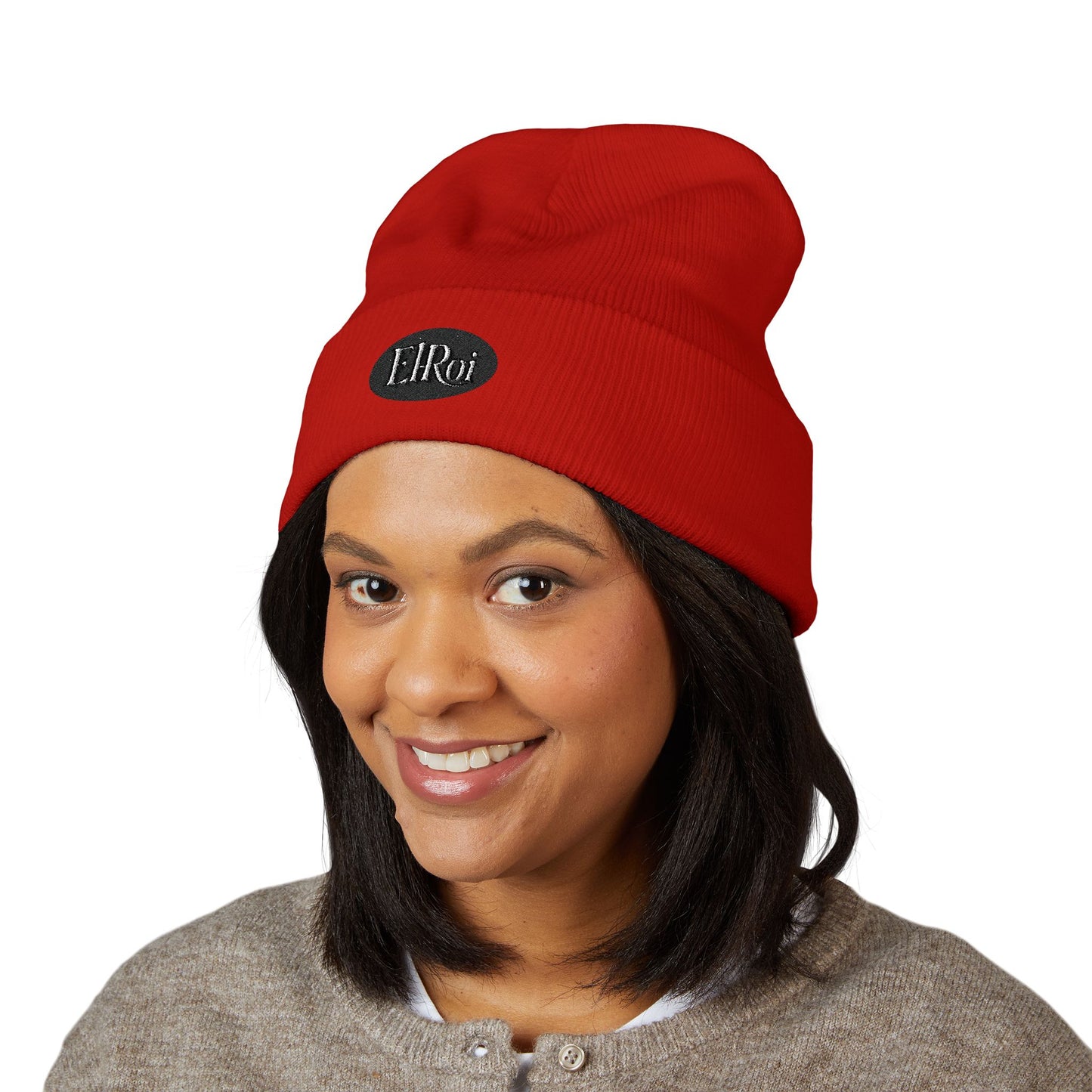 Stylish Embroidered Cuffed Beanie for Everyday Wear