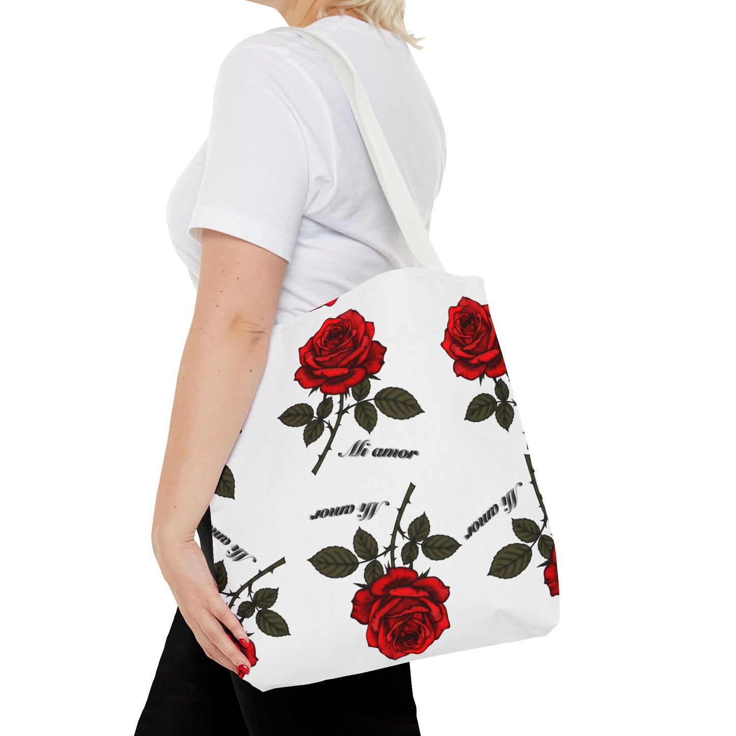Romantic Rose Tote Bag | Floral AOP Carryall, Gift for Her, Spring Accessory, Mom's Day Tote, Everyday Style