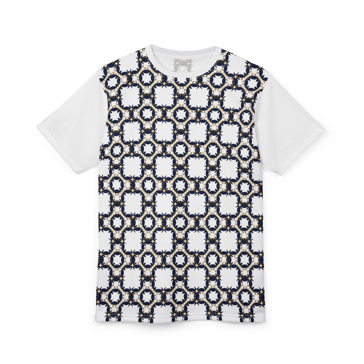 Geometrical Print Unisex Tee - Nature-Inspired Cut & Sew T-Shirt