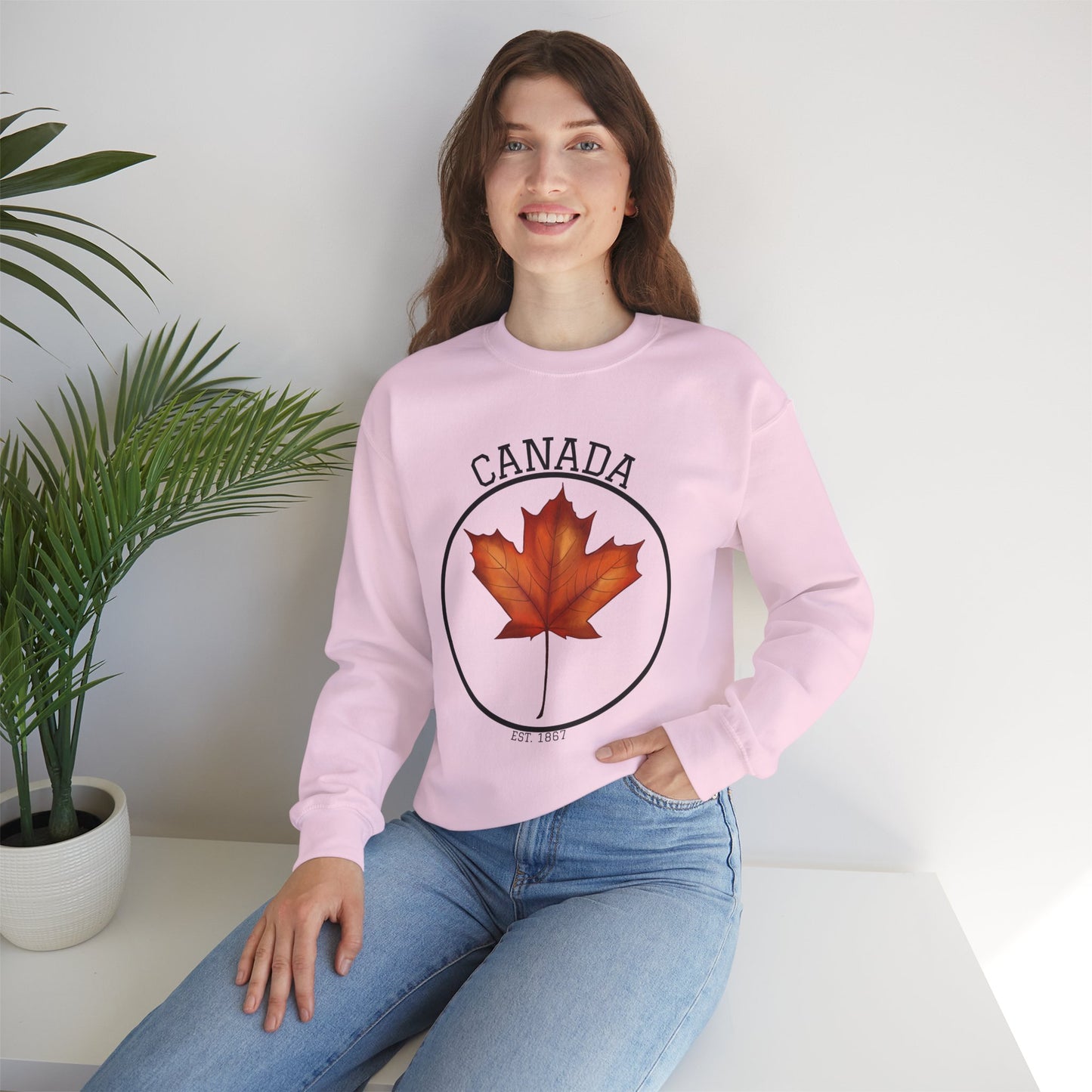 Canada Maple Leaf Crewneck Sweatshirt, Cozy Canadian Apparel, Gift for Canada Day, Fall Fashion, Unisex Sweater, Casual Wear