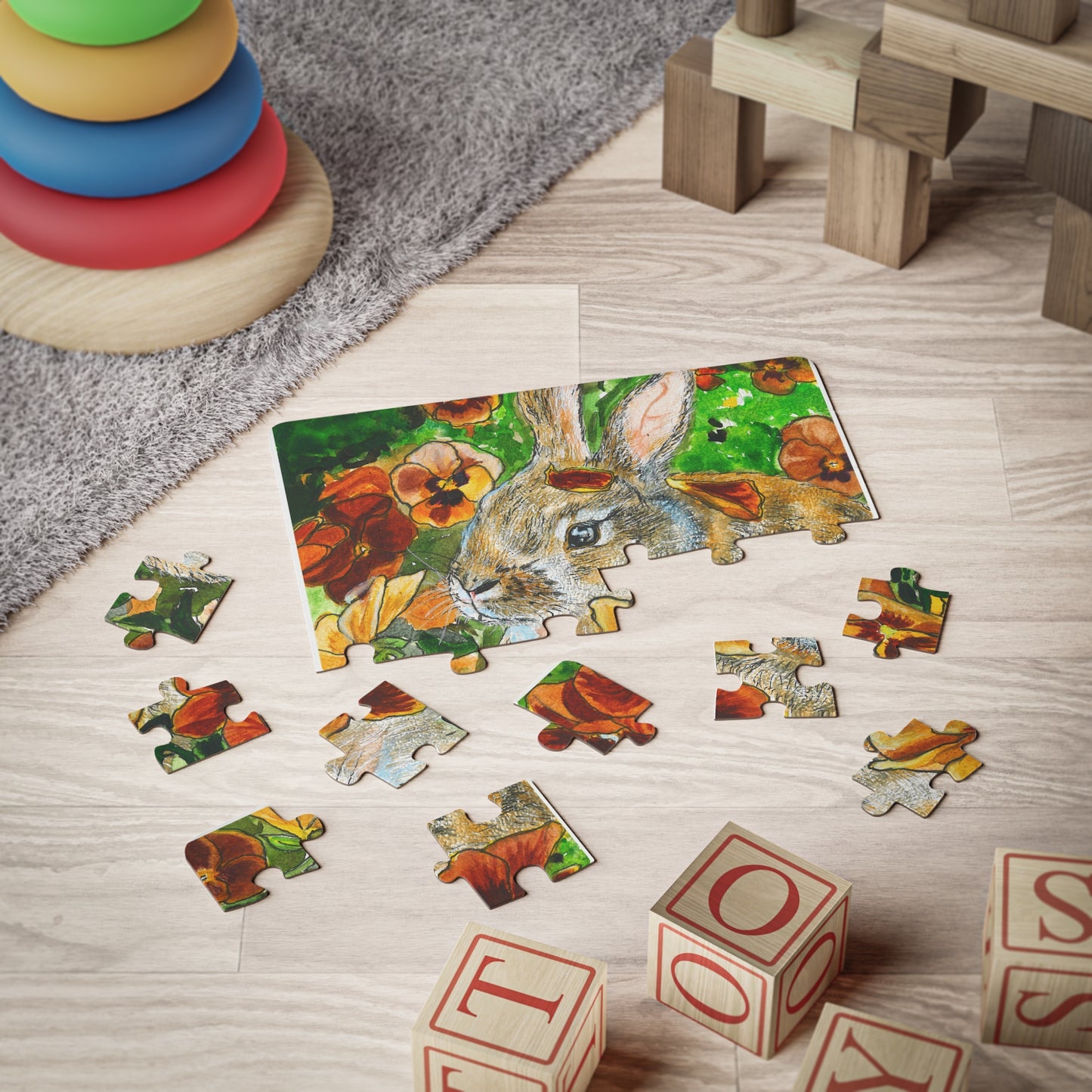 Kids Puzzle Bunny Garden 30-Piece