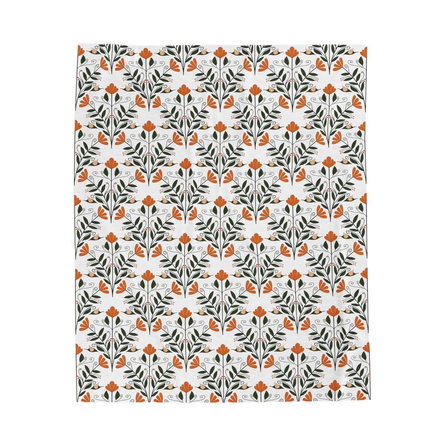 Cozy Floral Velveteen Plush Blanket, Soft Throw for Home Decor, Perfect Gift for Weddings, Birthdays, or Holidays