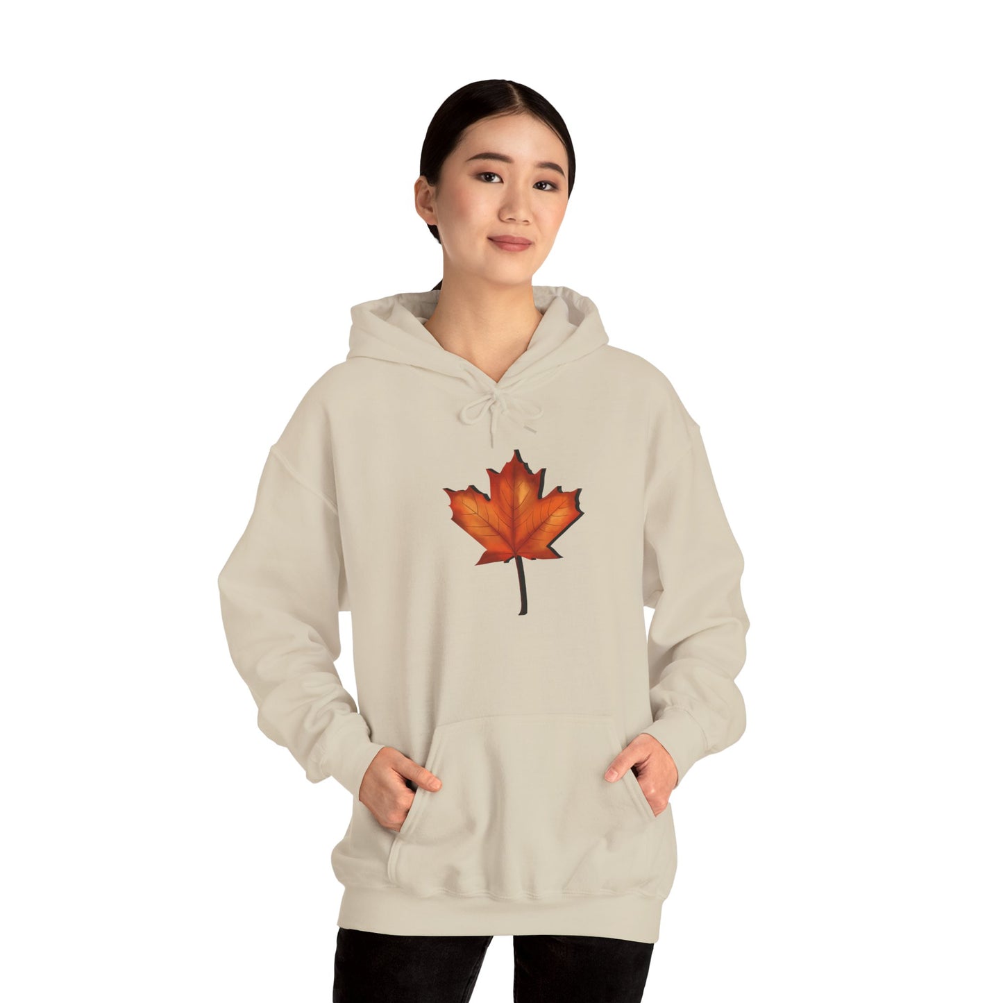 3D Autumn Leaf Unisex Hoodie, Cozy Fall Sweatshirt, Harvest Season Gift, Comfortable Sweatshirt, Outdoor Style, Perfect for Thanksgiving