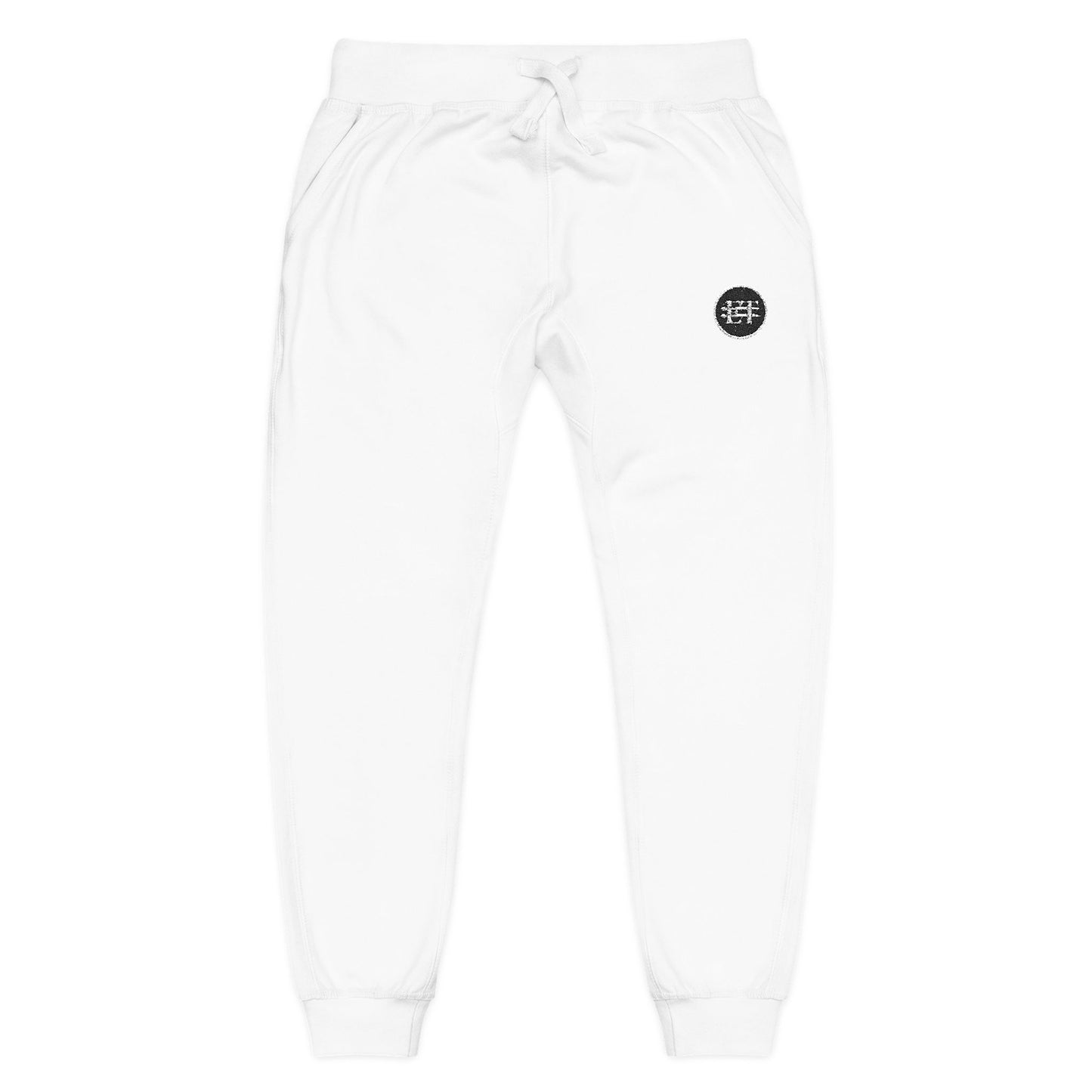 Cozy Embroidered Fleece Sweatpants for Unisex Comfort