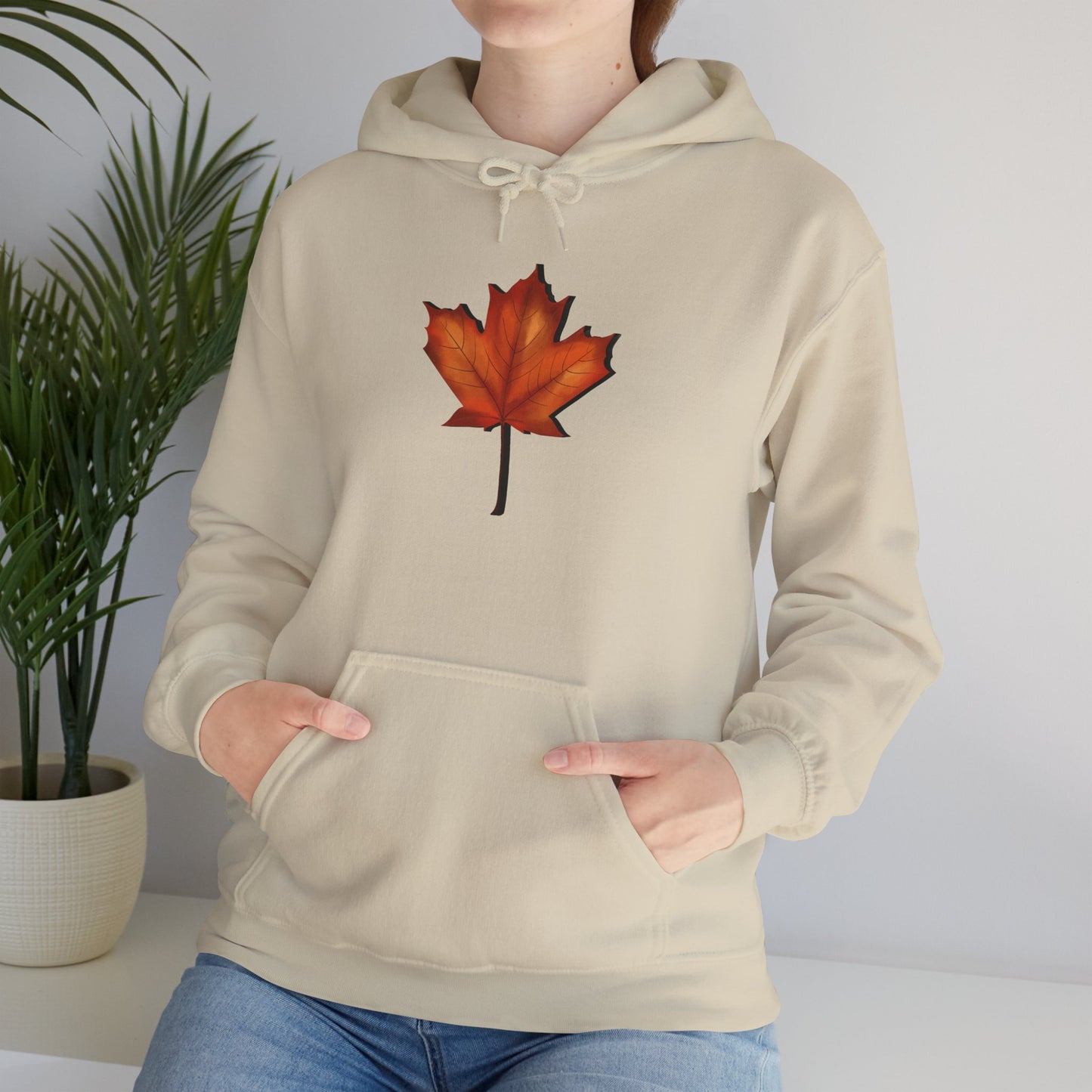 3D Autumn Leaf Unisex Hoodie, Cozy Fall Sweatshirt, Harvest Season Gift, Comfortable Sweatshirt, Outdoor Style, Perfect for Thanksgiving