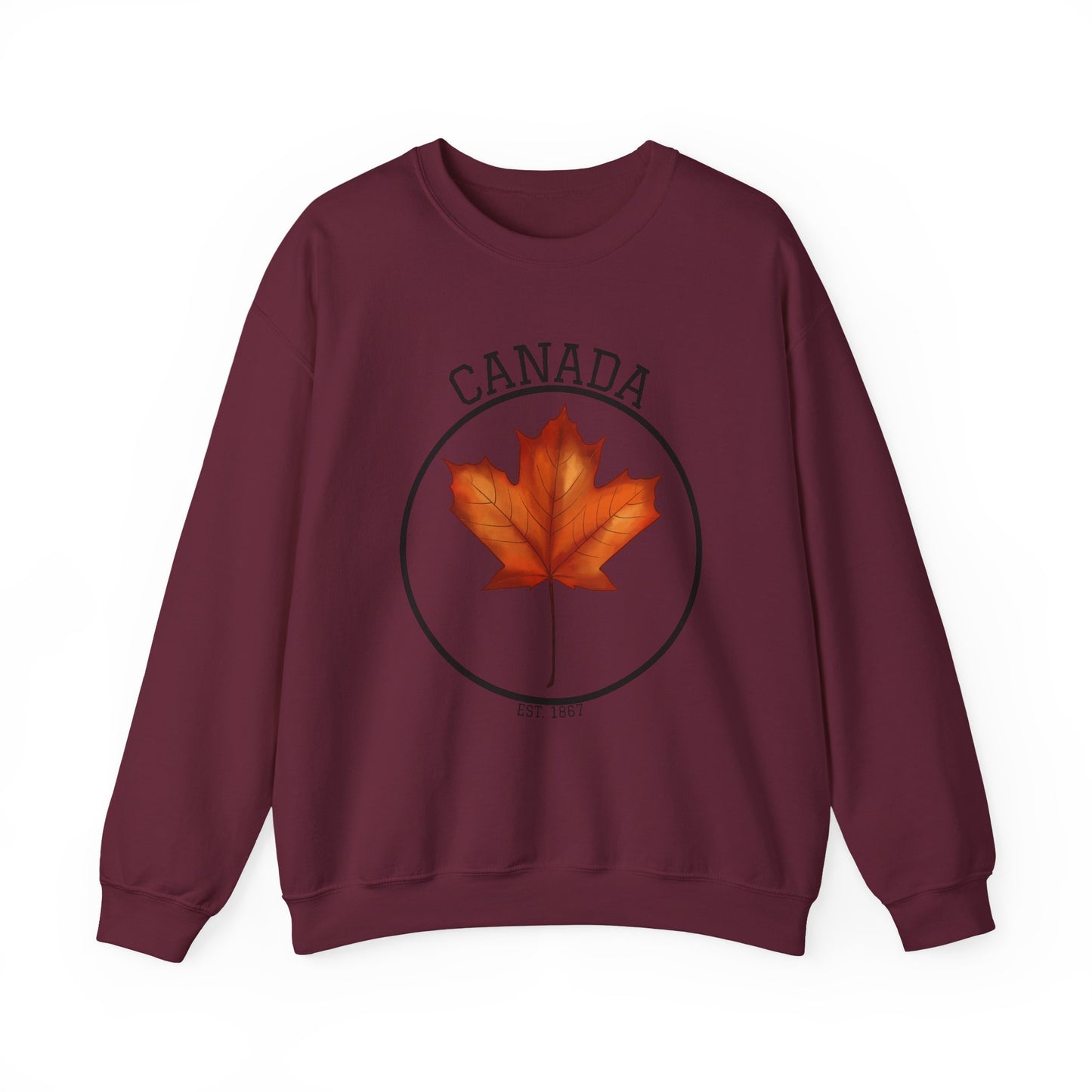 Canada Maple Leaf Crewneck Sweatshirt, Cozy Canadian Apparel, Gift for Canada Day, Fall Fashion, Unisex Sweater, Casual Wear