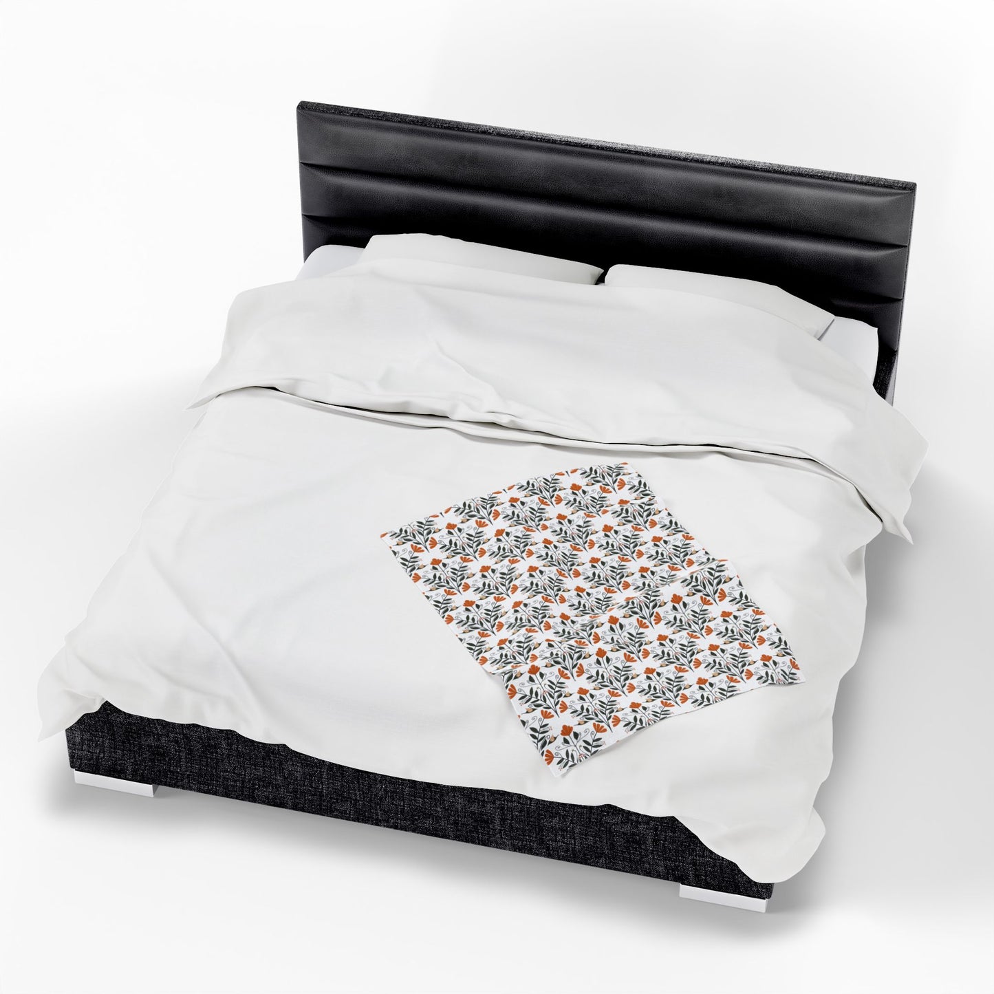 Cozy Floral Velveteen Plush Blanket, Soft Throw for Home Decor, Perfect Gift for Weddings, Birthdays, or Holidays