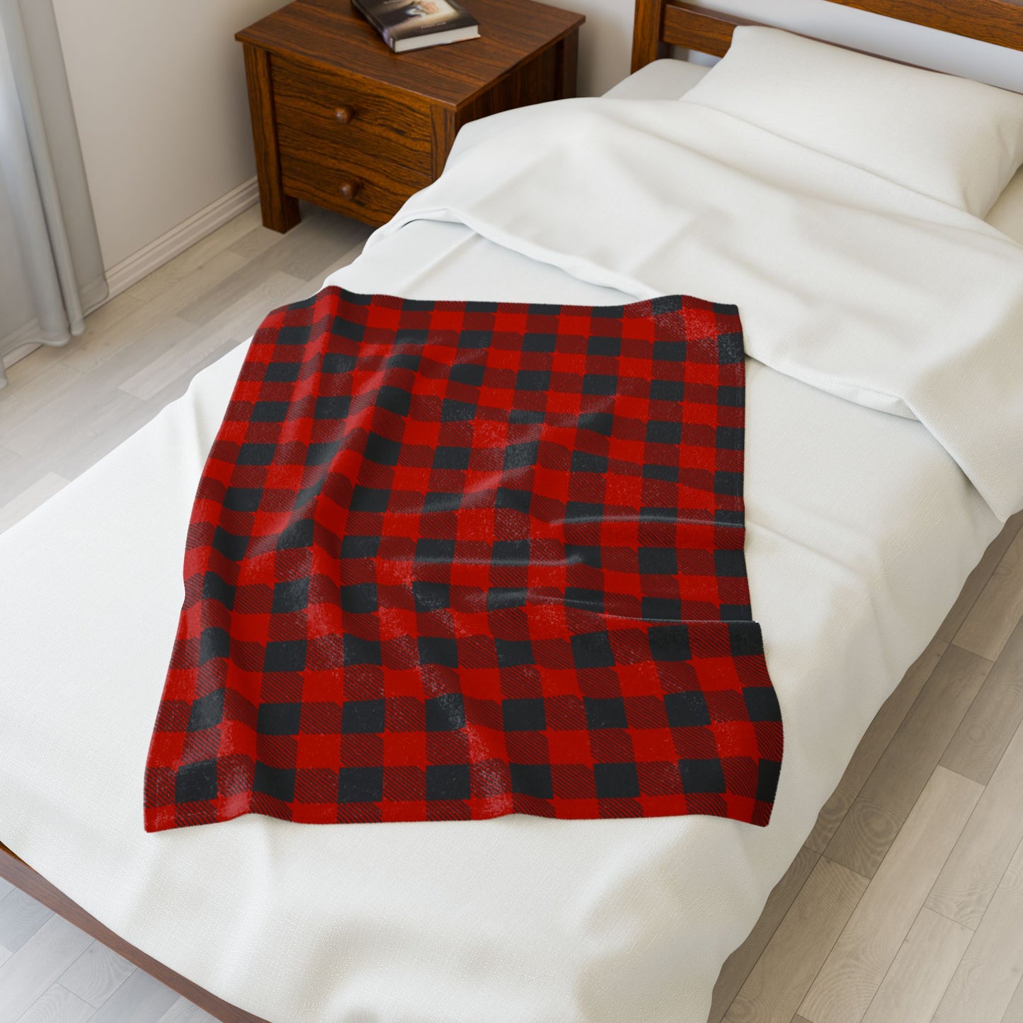 Cozy Plaid Velveteen Plush Blanket - Perfect for Winter Nights
