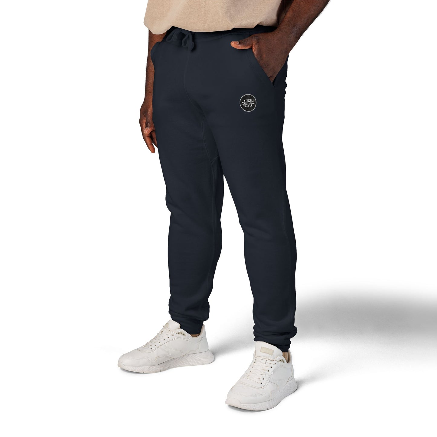 Cozy Embroidered Fleece Sweatpants for Unisex Comfort