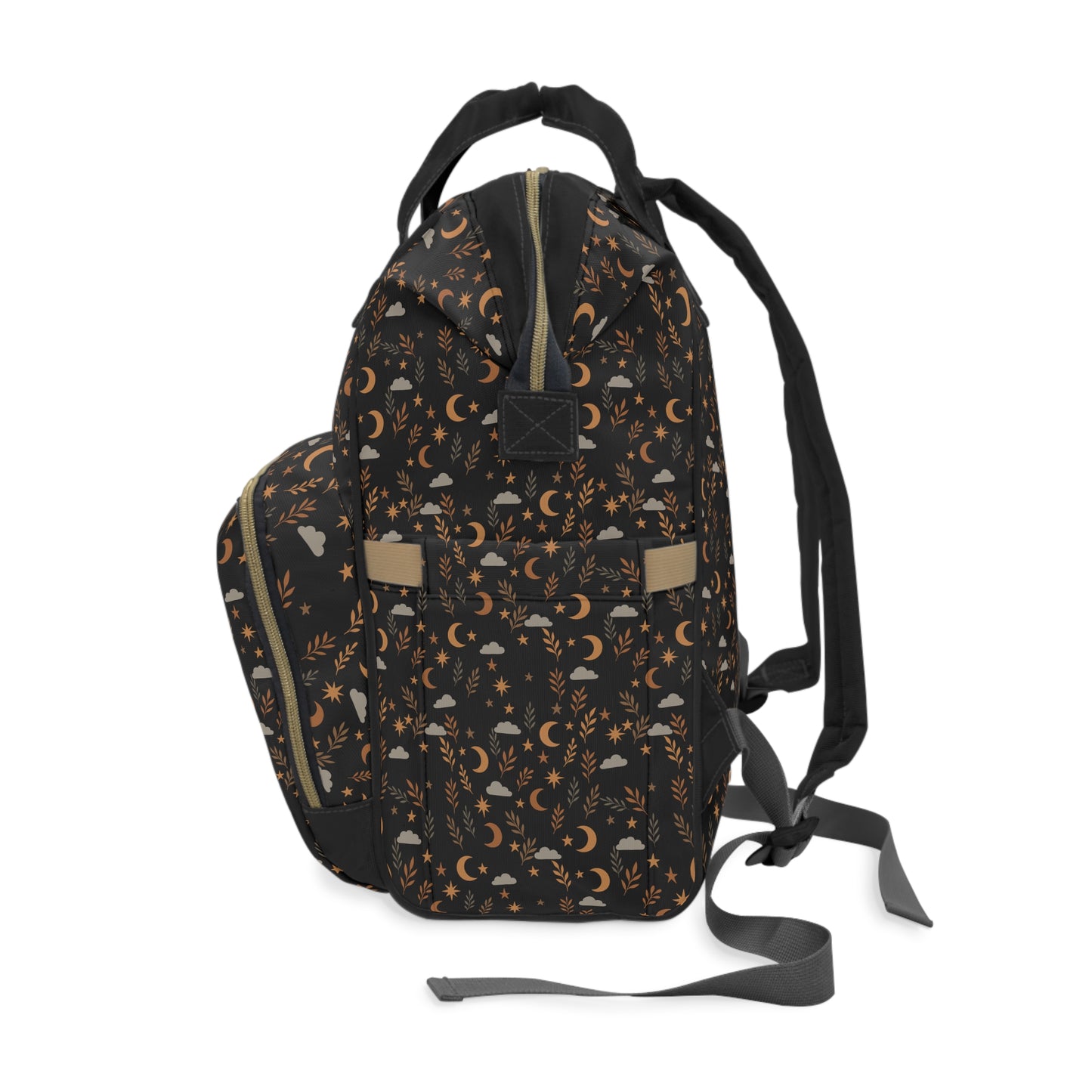Stylish Multifunctional Diaper Backpack - Versatile Baby Carrier with Modern Pattern