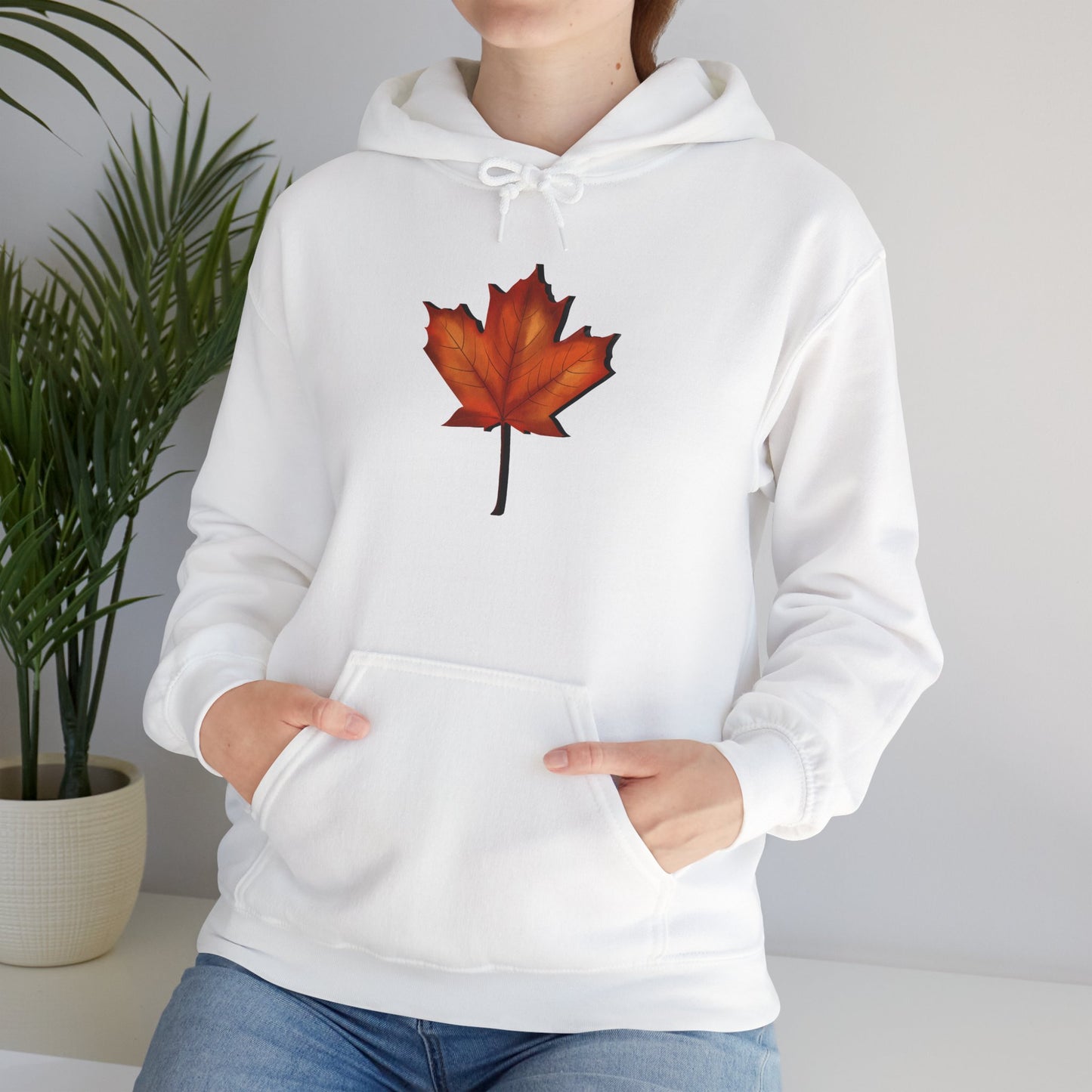 3D Autumn Leaf Unisex Hoodie, Cozy Fall Sweatshirt, Harvest Season Gift, Comfortable Sweatshirt, Outdoor Style, Perfect for Thanksgiving
