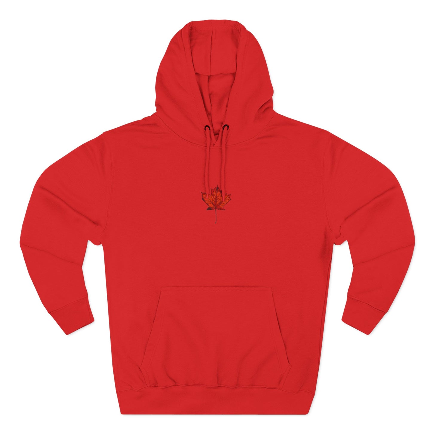 Cozy Fleece Hoodie with Canadian Maple Leaf, Perfect for Autumn, Winter Fashion, Casual Wear, Gift for Friends or Family