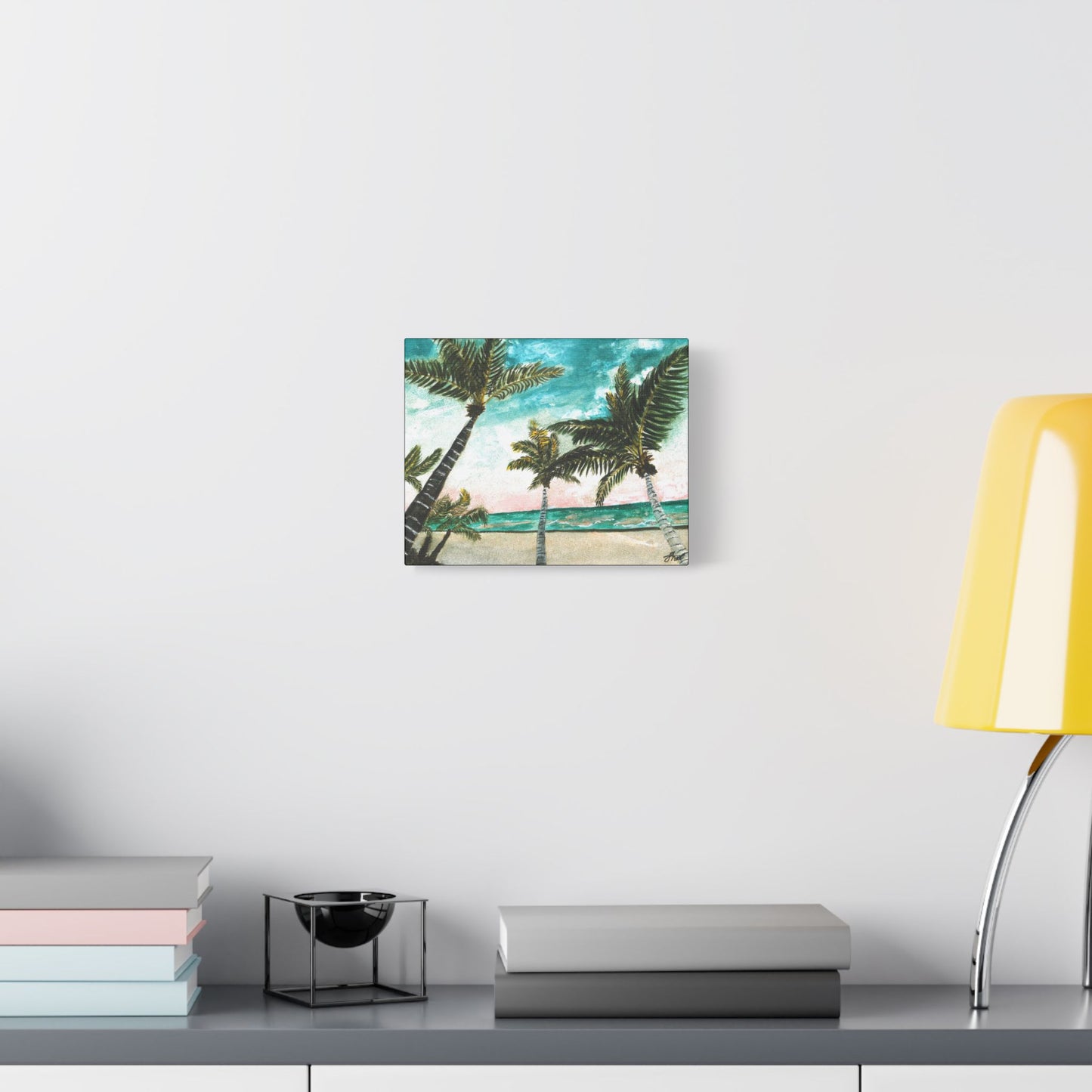 Tropical Art Print, Palm Tree Wall Hanging, Beach Decor, Ocean Landscape Artwork, Coastal Home Decoration, Vacation Vibes