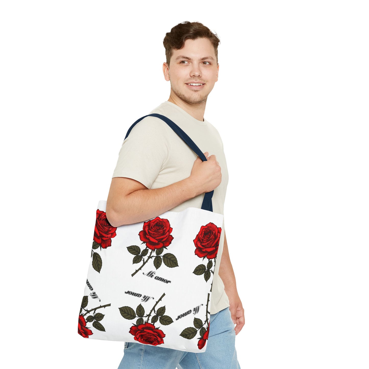 Romantic Rose Tote Bag | Floral AOP Carryall, Gift for Her, Spring Accessory, Mom's Day Tote, Everyday Style