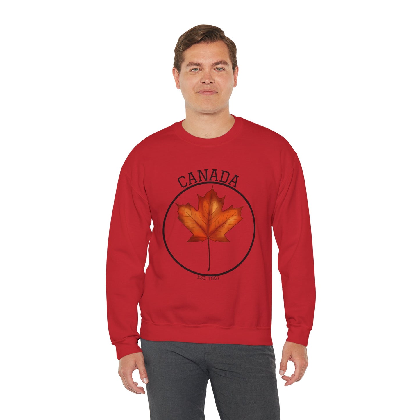 Canada Maple Leaf Crewneck Sweatshirt, Cozy Canadian Apparel, Gift for Canada Day, Fall Fashion, Unisex Sweater, Casual Wear