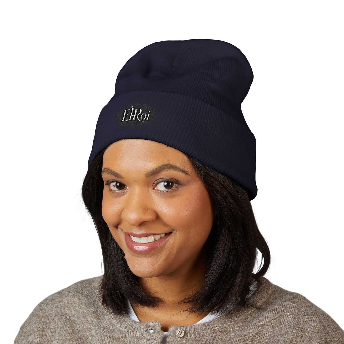 Stylish Embroidered Cuffed Beanie for Everyday Wear