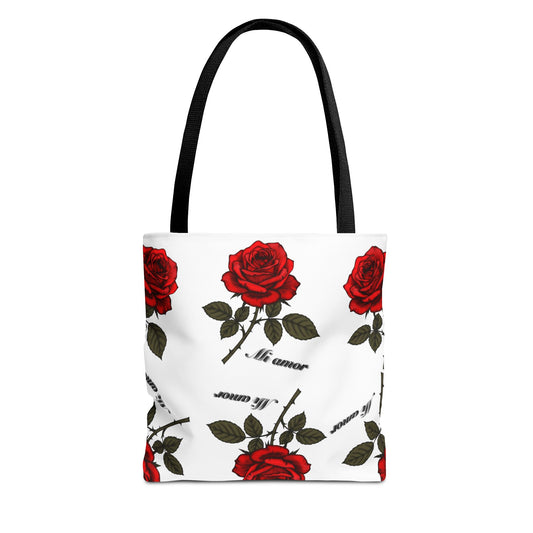 Romantic Rose Tote Bag | Floral AOP Carryall, Gift for Her, Spring Accessory, Mom's Day Tote, Everyday Style