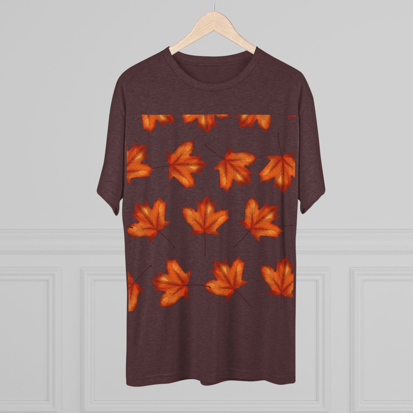 Autumn Maple Leaf Crew Tee | Cozy Fall Shirt, Unisex Fashion, Leafy Outfit, Seasonal Apparel, Thanksgiving Gift