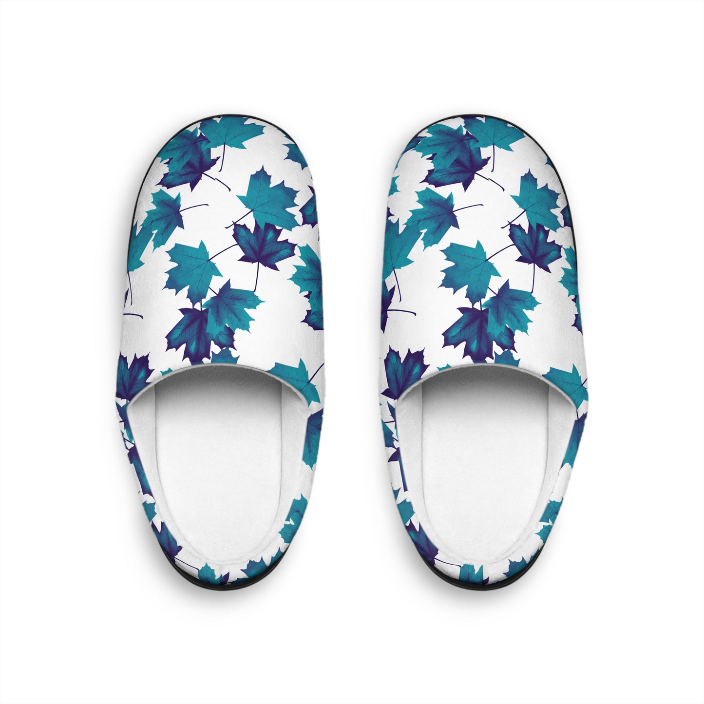 Cozy Leaf Print Slippers for Women