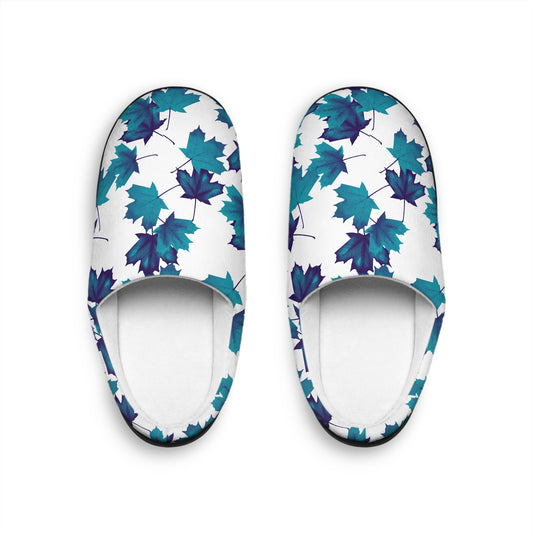 Cozy Leaf Print Slippers for Women