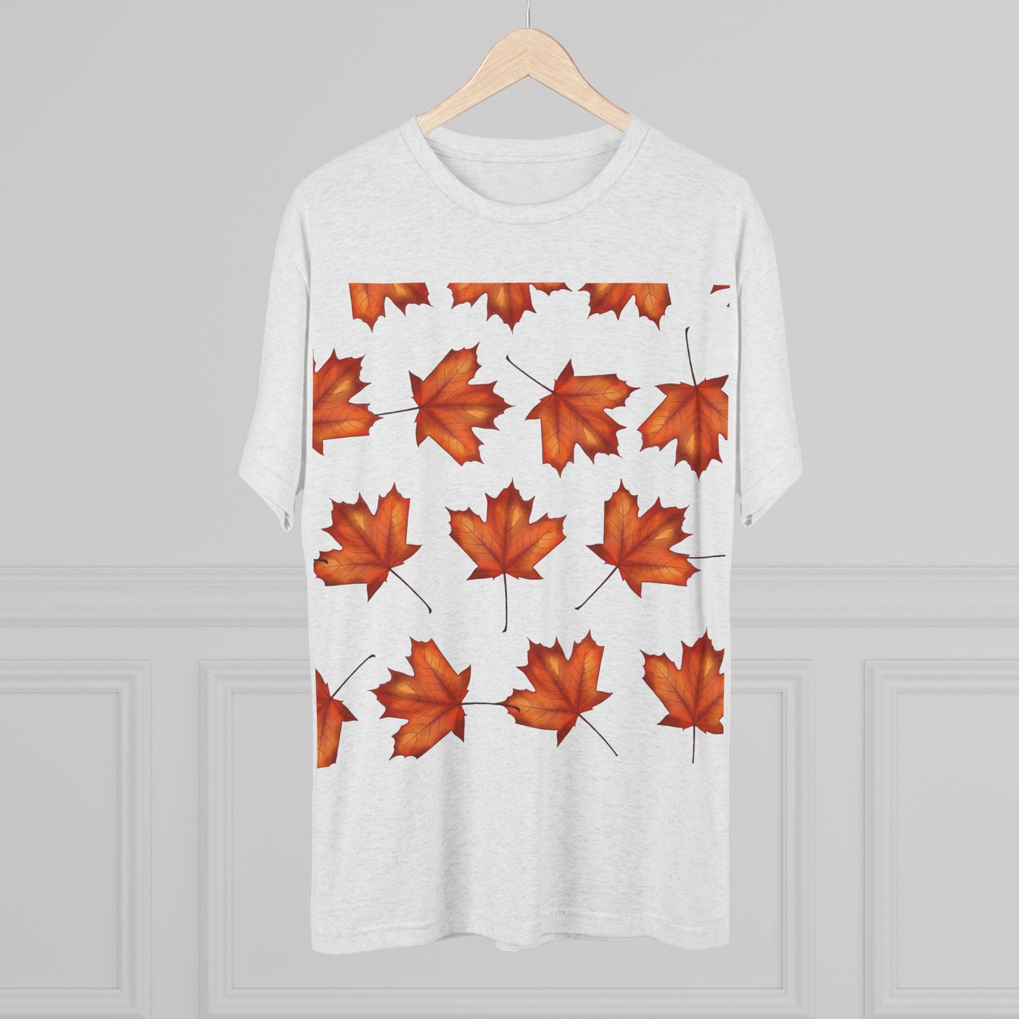 Autumn Maple Leaf Crew Tee | Cozy Fall Shirt, Unisex Fashion, Leafy Outfit, Seasonal Apparel, Thanksgiving Gift