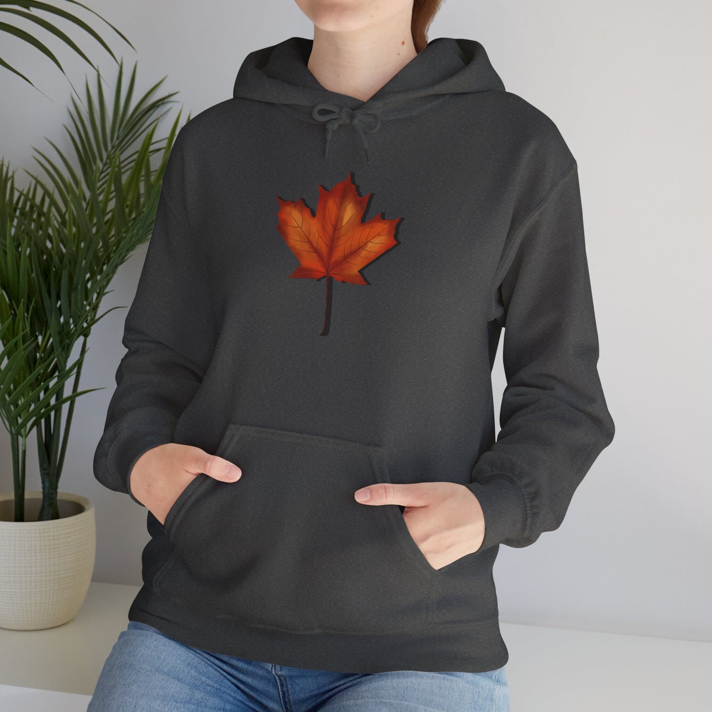 3D Autumn Leaf Unisex Hoodie, Cozy Fall Sweatshirt, Harvest Season Gift, Comfortable Sweatshirt, Outdoor Style, Perfect for Thanksgiving