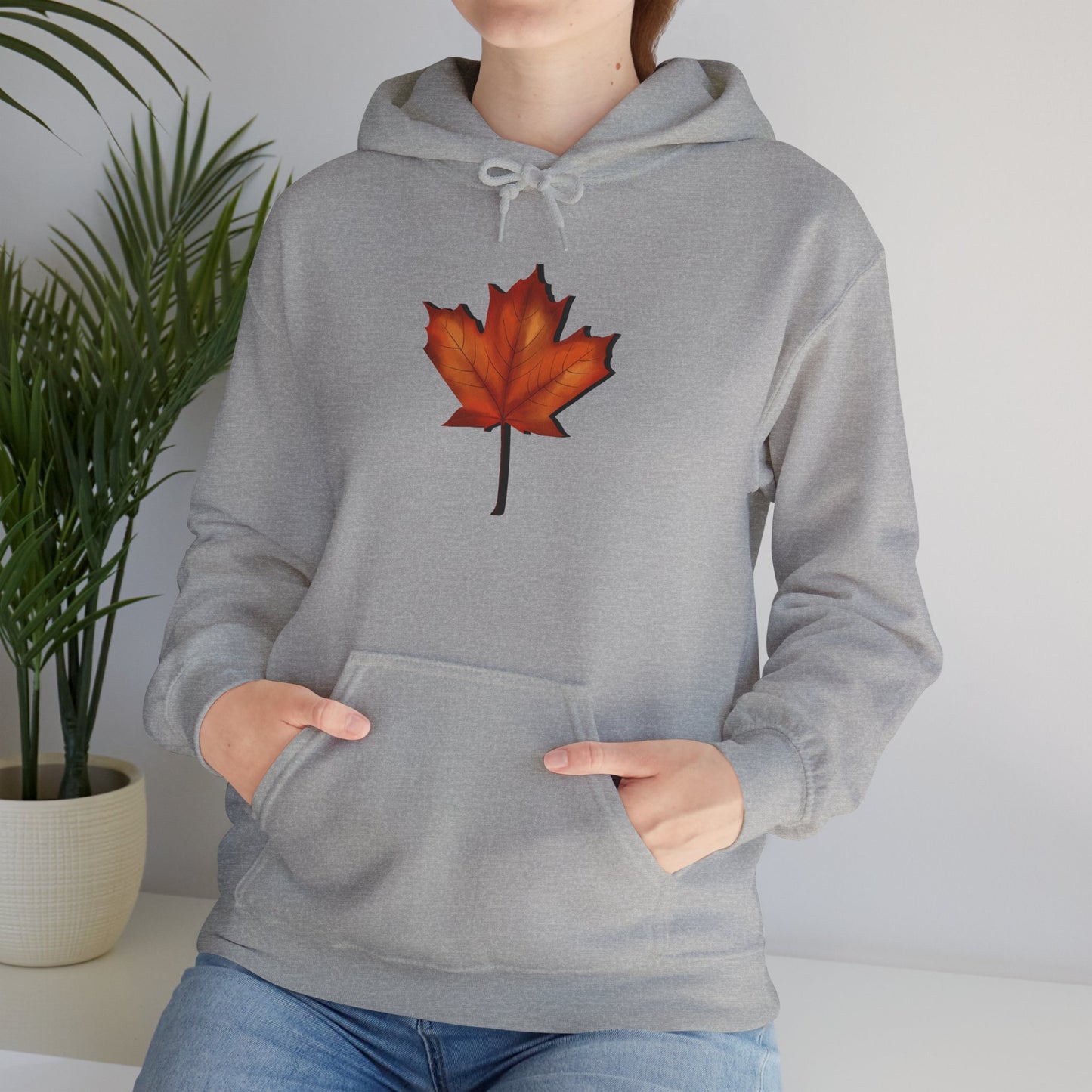 3D Autumn Leaf Unisex Hoodie, Cozy Fall Sweatshirt, Harvest Season Gift, Comfortable Sweatshirt, Outdoor Style, Perfect for Thanksgiving
