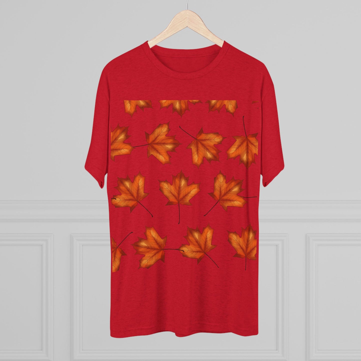 Autumn Maple Leaf Crew Tee | Cozy Fall Shirt, Unisex Fashion, Leafy Outfit, Seasonal Apparel, Thanksgiving Gift
