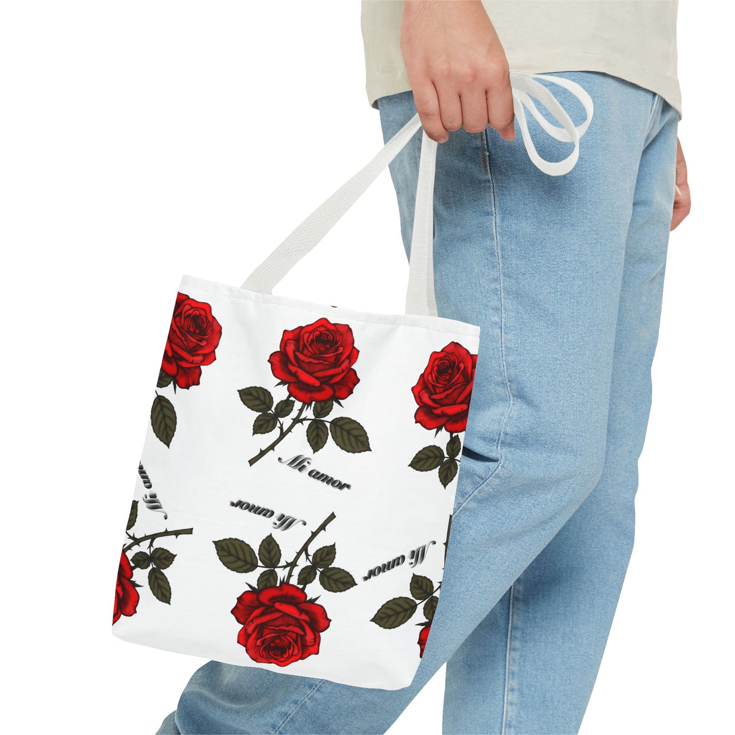 Romantic Rose Tote Bag | Floral AOP Carryall, Gift for Her, Spring Accessory, Mom's Day Tote, Everyday Style