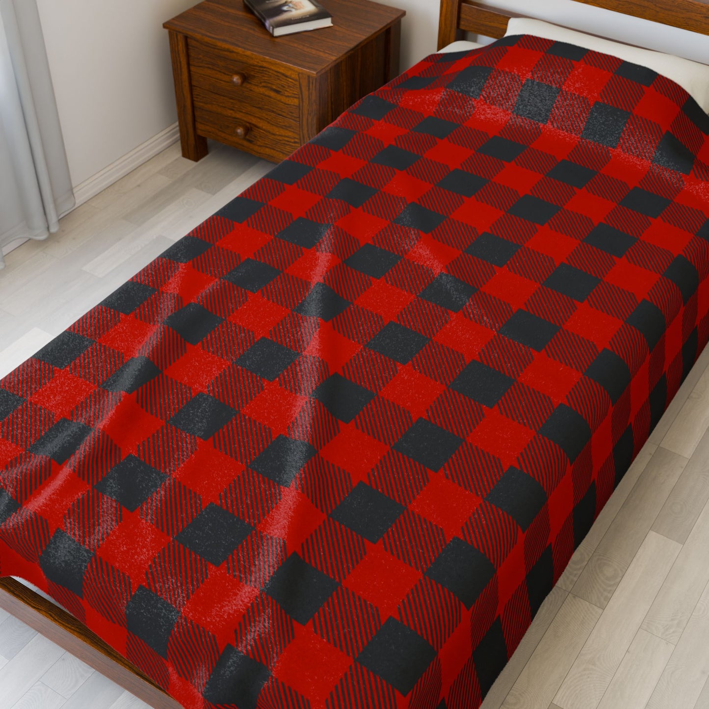 Cozy Plaid Velveteen Plush Blanket - Perfect for Winter Nights