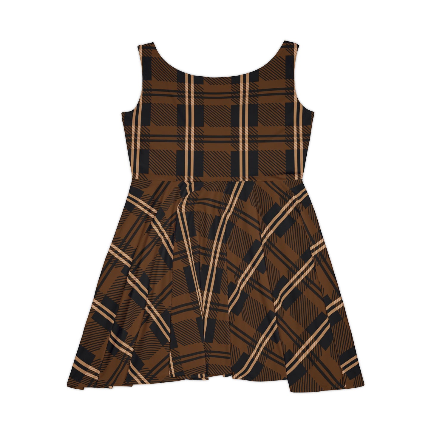 Plaid Women's Skater Dress - Chic AOP for Summer Outings