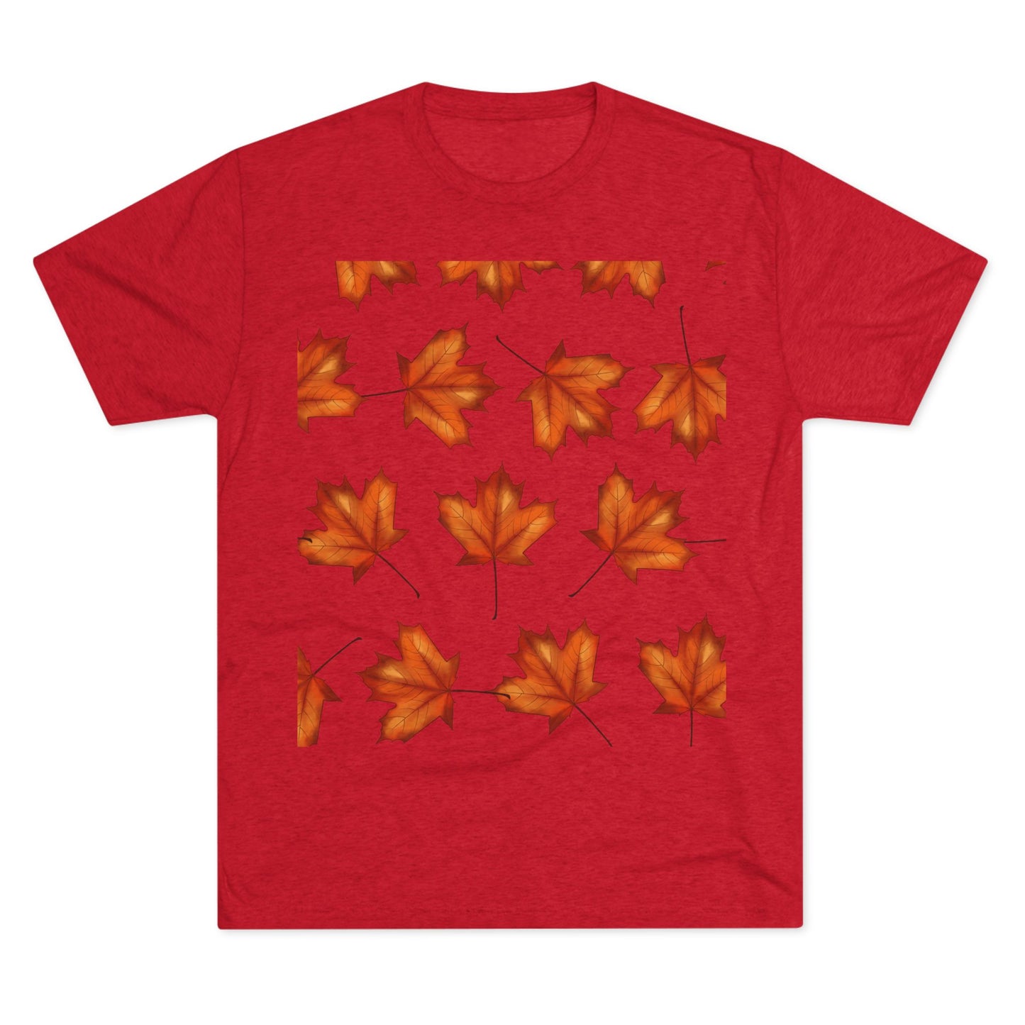 Autumn Maple Leaf Crew Tee | Cozy Fall Shirt, Unisex Fashion, Leafy Outfit, Seasonal Apparel, Thanksgiving Gift