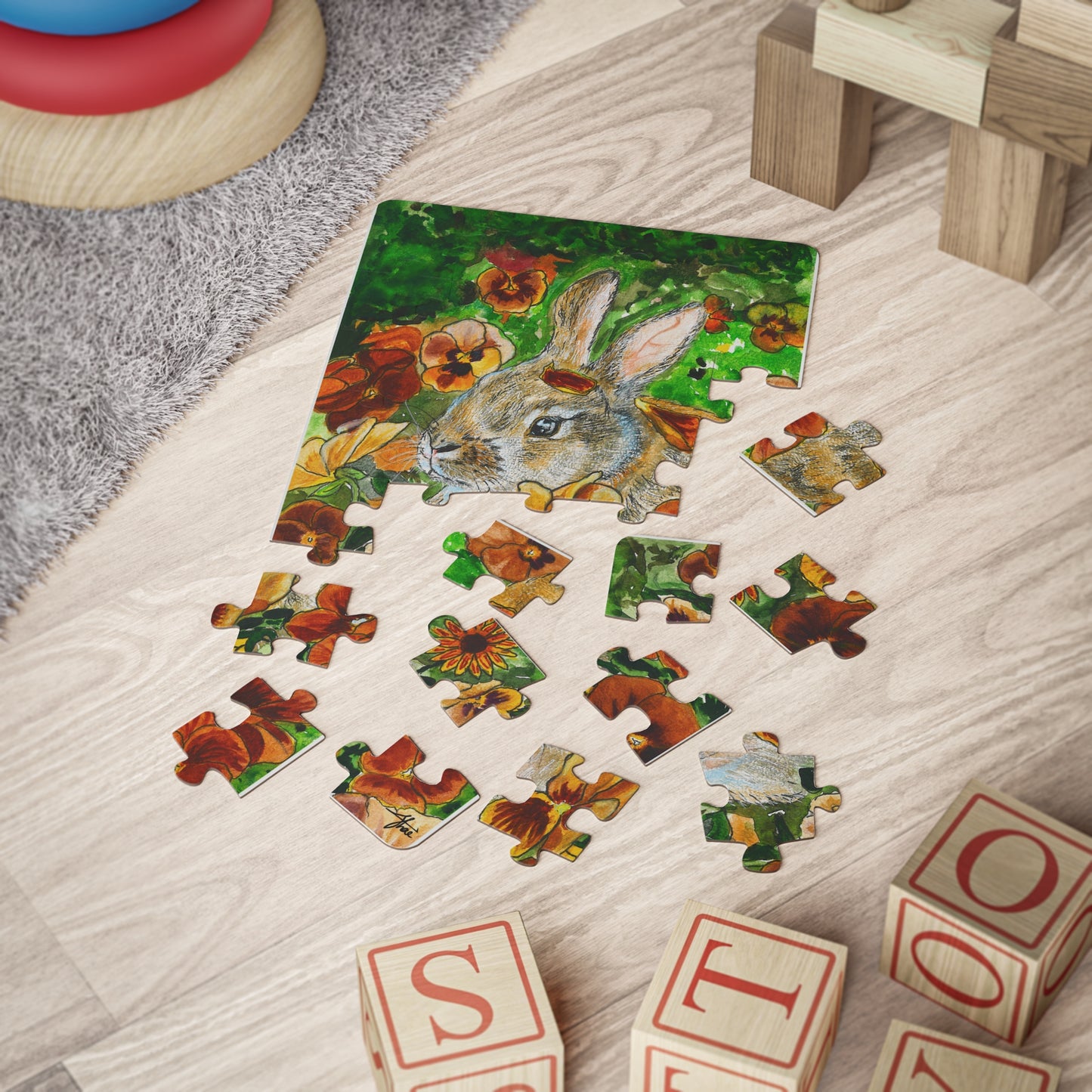 Kids Puzzle Bunny Garden 30-Piece