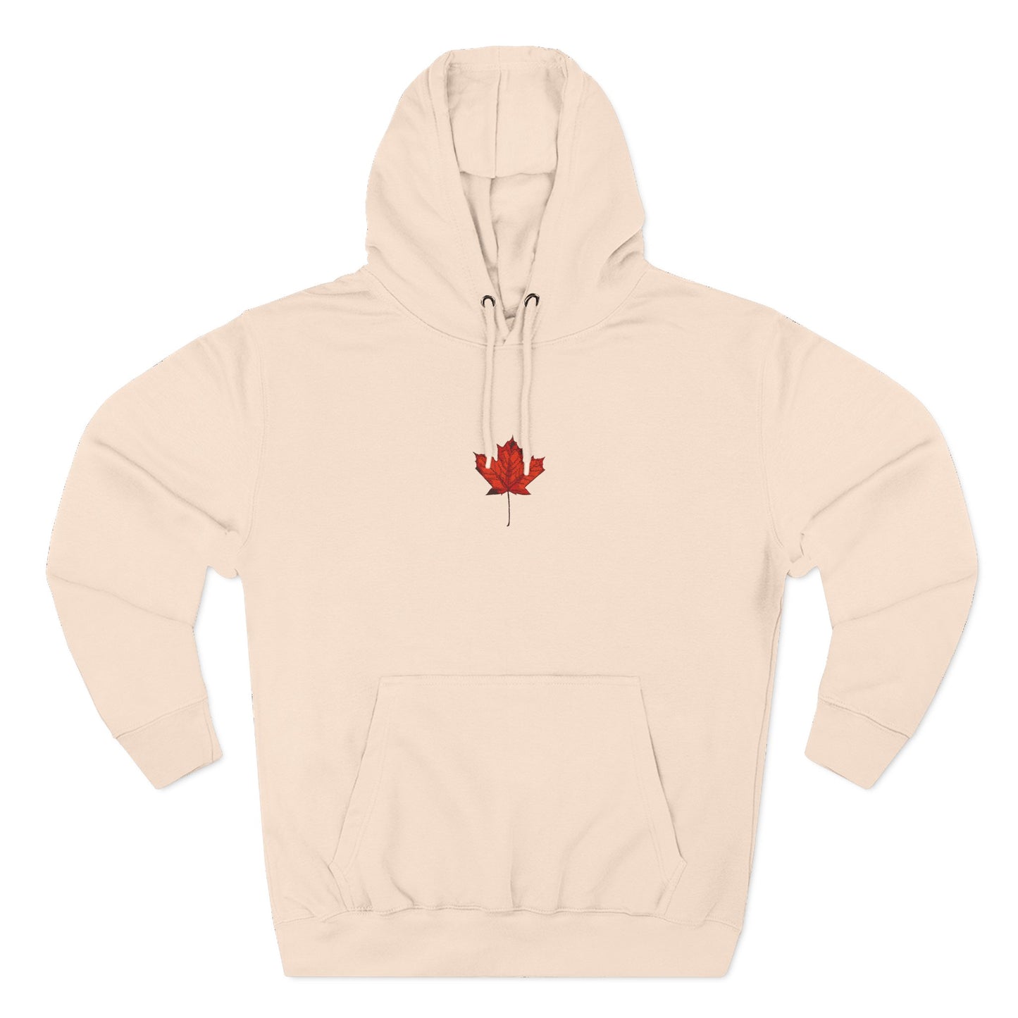 Cozy Fleece Hoodie with Canadian Maple Leaf, Perfect for Autumn, Winter Fashion, Casual Wear, Gift for Friends or Family