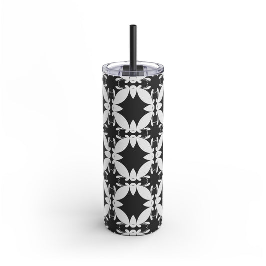 Elegant Floral Matte Tumbler - 20oz Insulated Drinkware