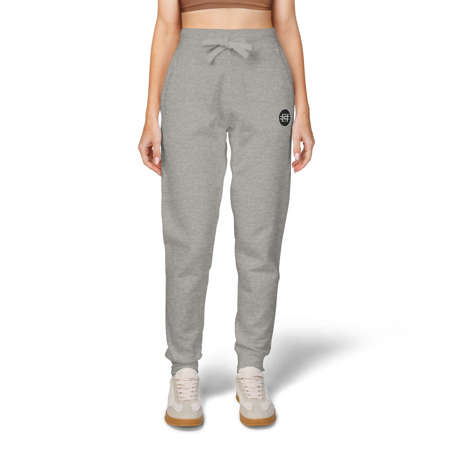 Cozy Embroidered Fleece Sweatpants for Unisex Comfort