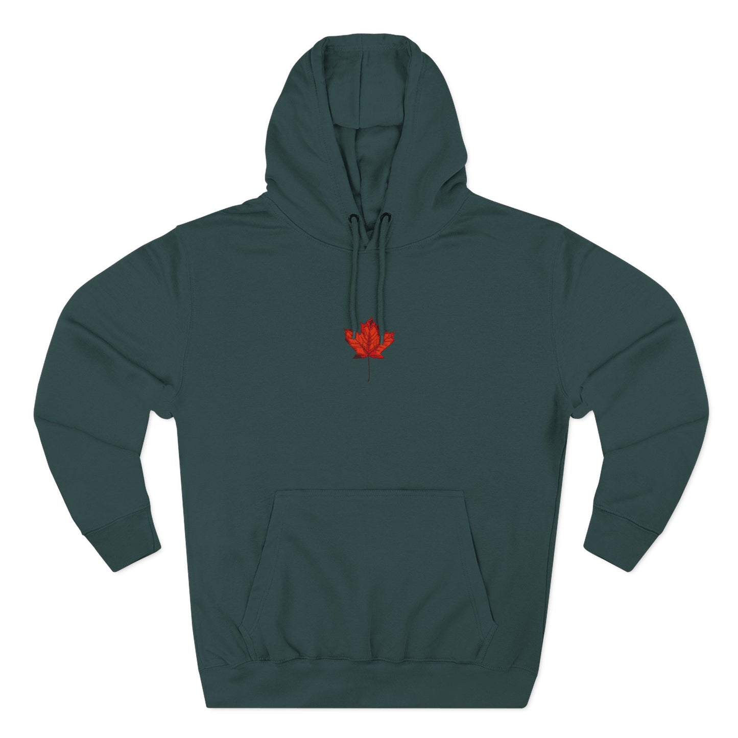 Cozy Fleece Hoodie with Canadian Maple Leaf, Perfect for Autumn, Winter Fashion, Casual Wear, Gift for Friends or Family
