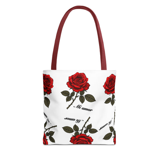 Romantic Rose Tote Bag | Floral AOP Carryall, Gift for Her, Spring Accessory, Mom's Day Tote, Everyday Style
