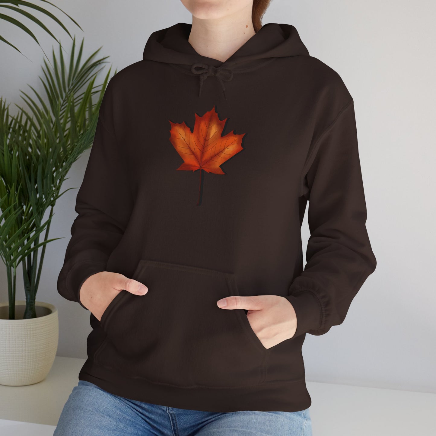 3D Autumn Leaf Unisex Hoodie, Cozy Fall Sweatshirt, Harvest Season Gift, Comfortable Sweatshirt, Outdoor Style, Perfect for Thanksgiving