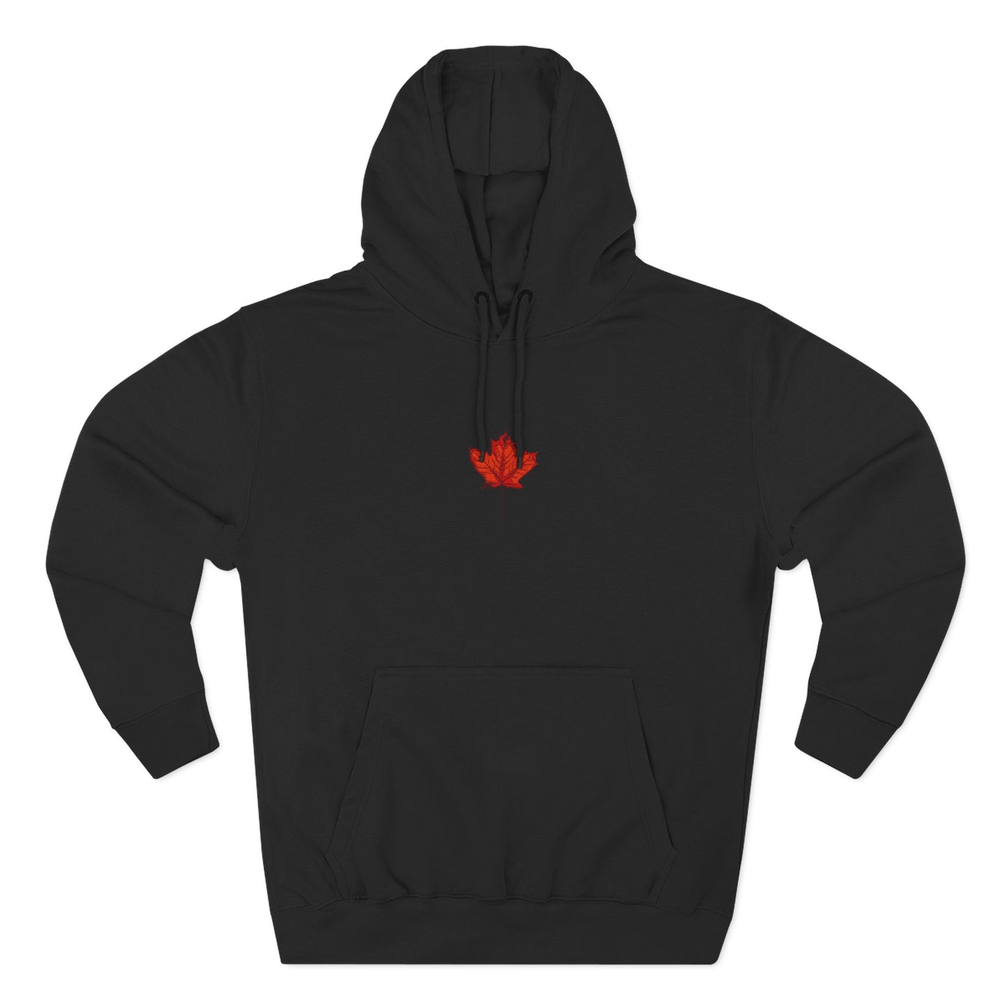 Cozy Fleece Hoodie with Canadian Maple Leaf, Perfect for Autumn, Winter Fashion, Casual Wear, Gift for Friends or Family