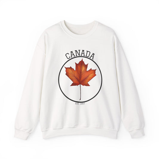 Canada Maple Leaf Crewneck Sweatshirt, Cozy Canadian Apparel, Gift for Canada Day, Fall Fashion, Unisex Sweater, Casual Wear