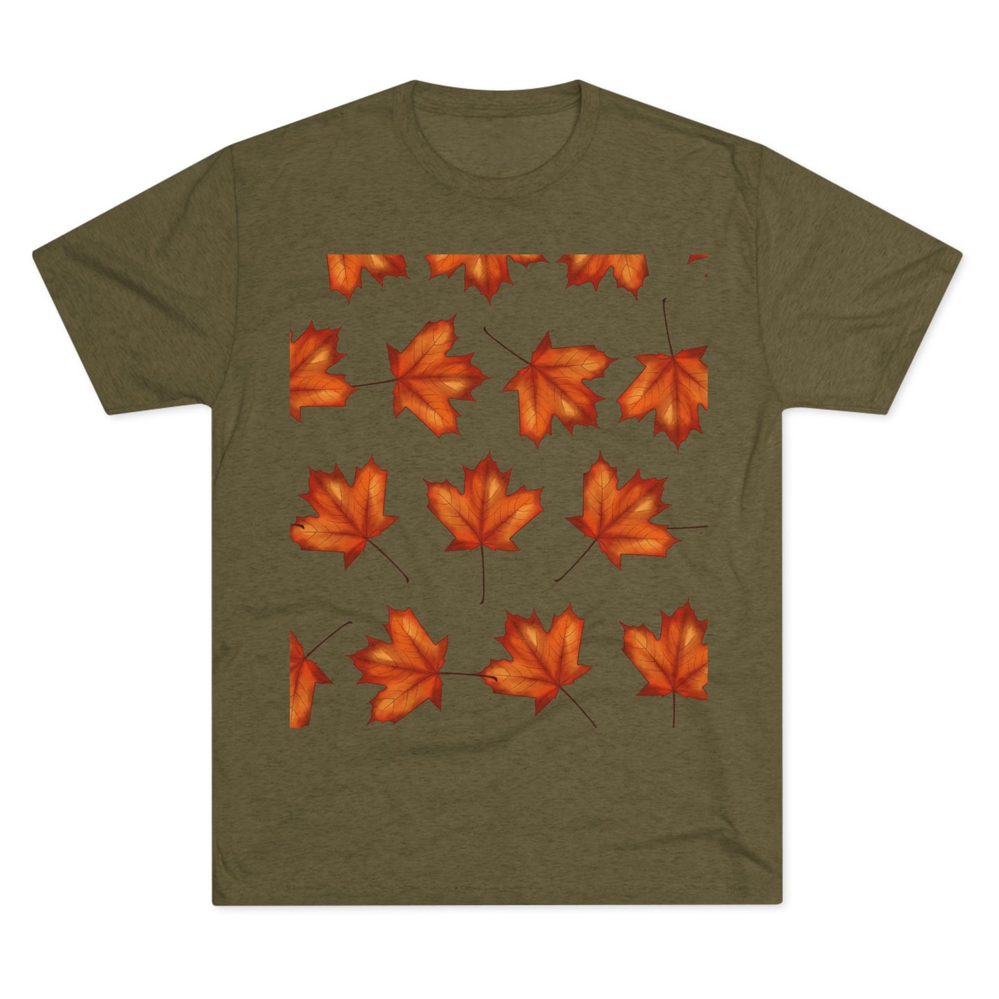 Autumn Maple Leaf Crew Tee | Cozy Fall Shirt, Unisex Fashion, Leafy Outfit, Seasonal Apparel, Thanksgiving Gift