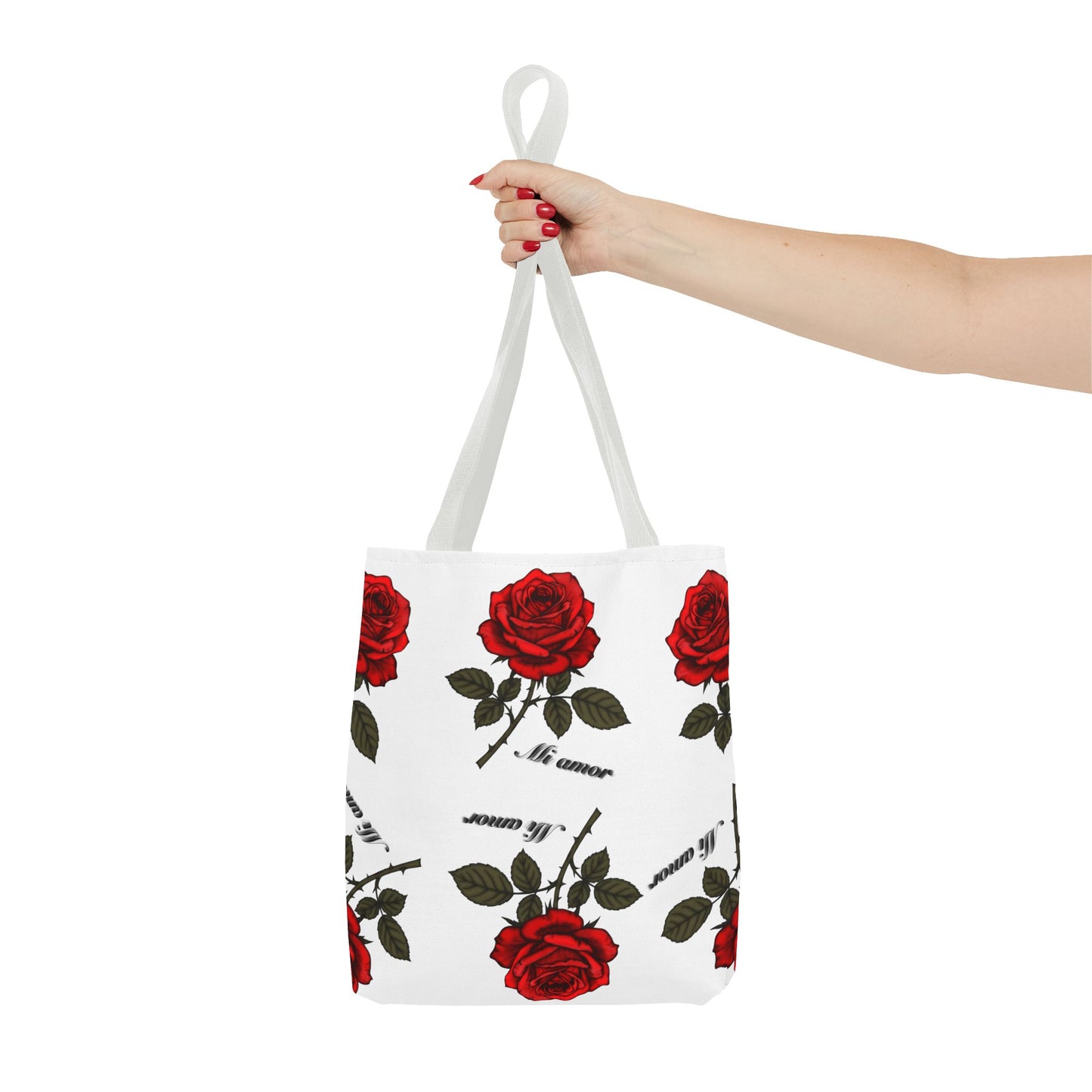 Romantic Rose Tote Bag | Floral AOP Carryall, Gift for Her, Spring Accessory, Mom's Day Tote, Everyday Style